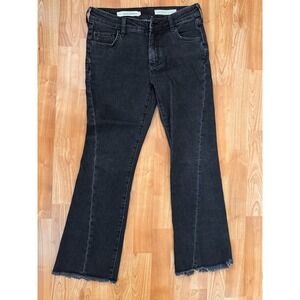 Pilcro Letterpress Jeans Anthopologie Leg Stretch High Rise Flare‎ Slim 26 Black